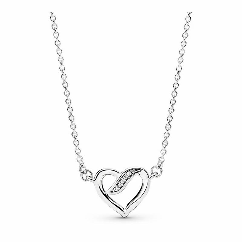 Pandora Dreams Of Love Necklace Ireland - Sterling Silver/Cubic Zirconia - 807169ULK